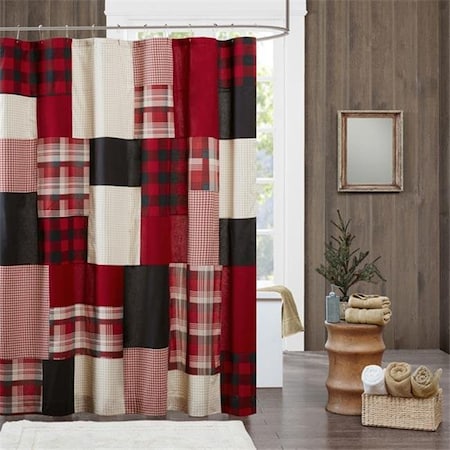 Woolrich Woolrich WR70-1814 Sunset 100 Percent Cotton Shower Curtain - Red WR70-1814
